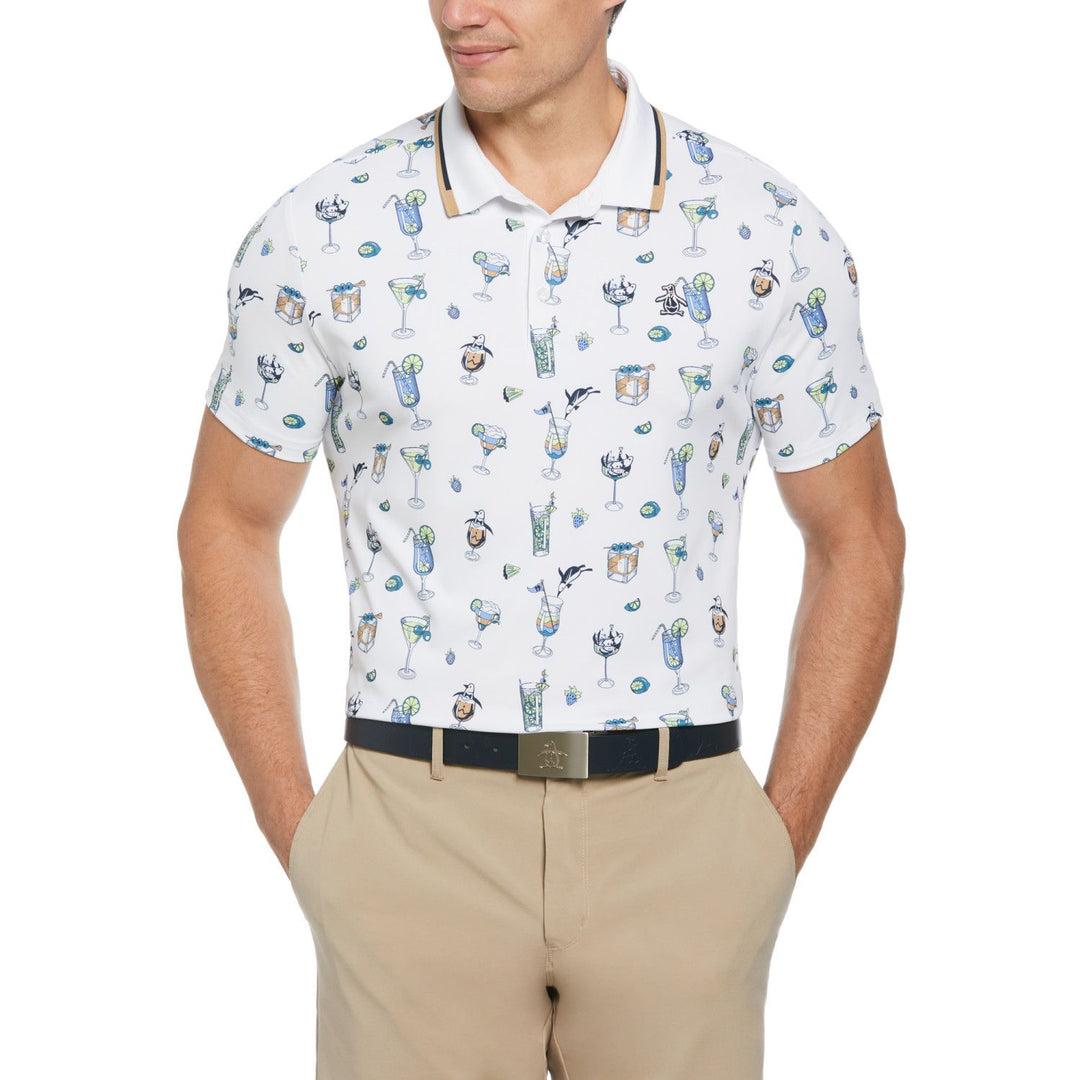 Polo De Golf Con Estampado All Over 19th Hole - Original Penguin México