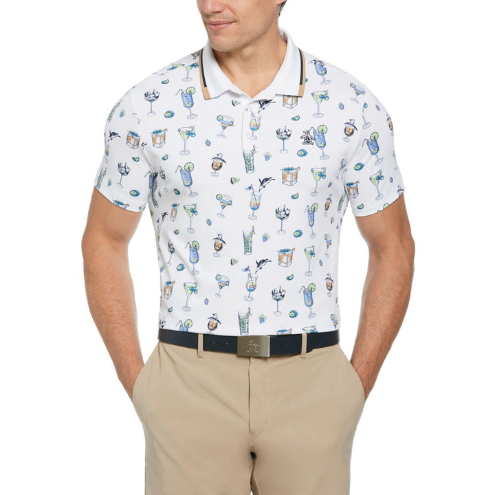 Polo De Golf Con Estampado All Over 19th Hole - Original Penguin México