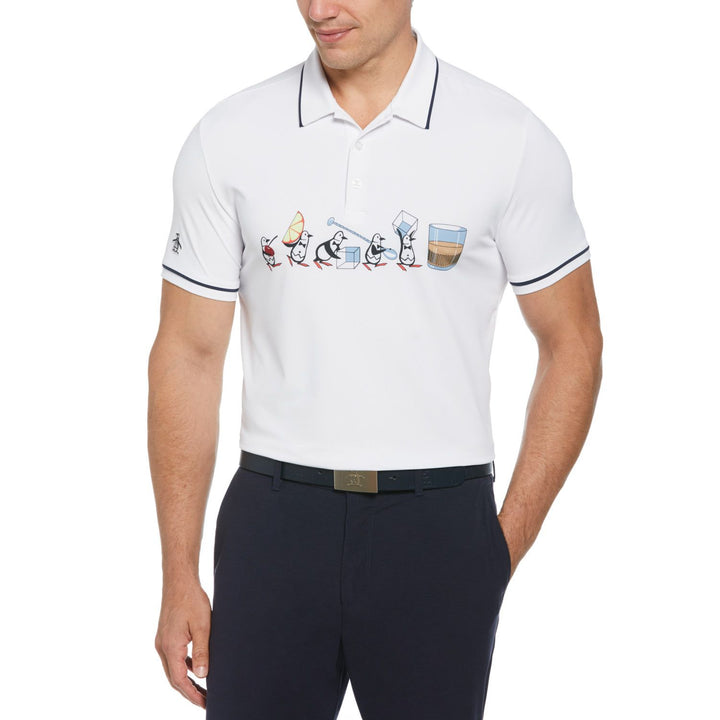 Polo De Golf Con Ribete Y Estampado De Pete Barback