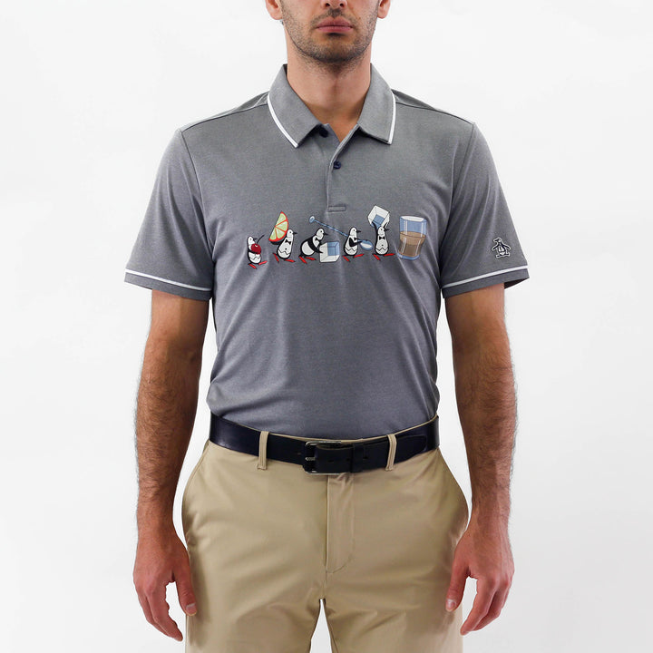 Polo De Golf Con Ribete Y Estampado De Pete Barback