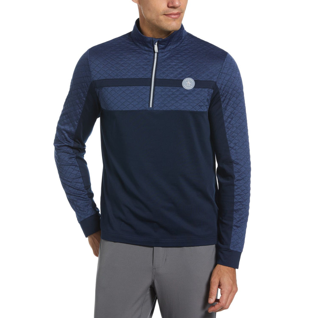 Sudadera De Golf Con Cierre De 1/4 En Técnica Mixta - Original Penguin México