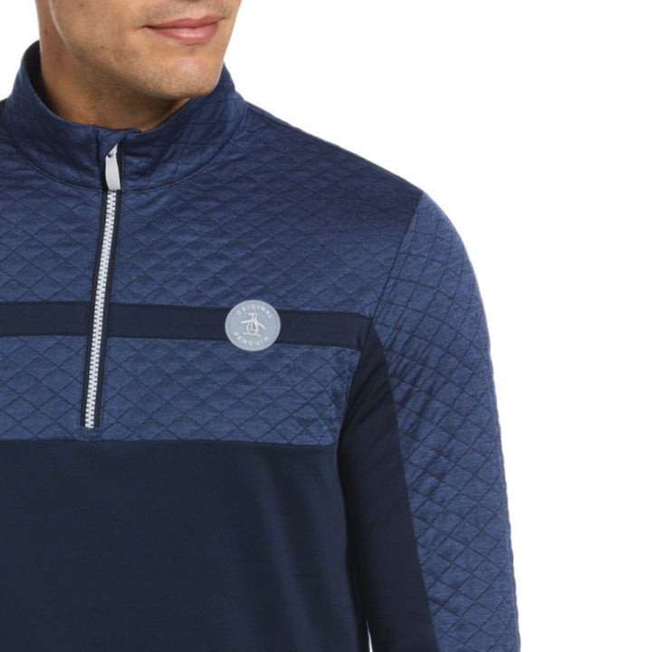 Sudadera De Golf Con Cierre De 1/4 En Técnica Mixta - Original Penguin México