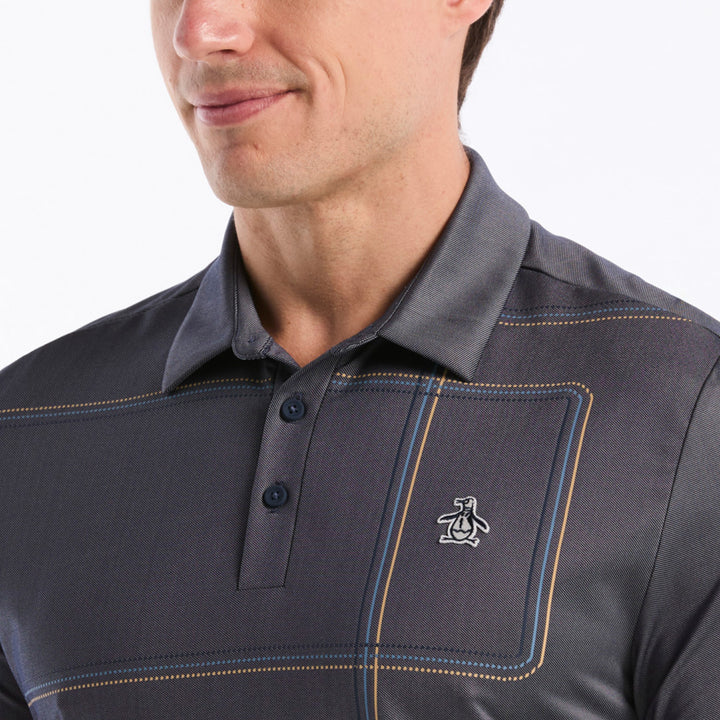 Polo De Golf Full Print Snow Tracks