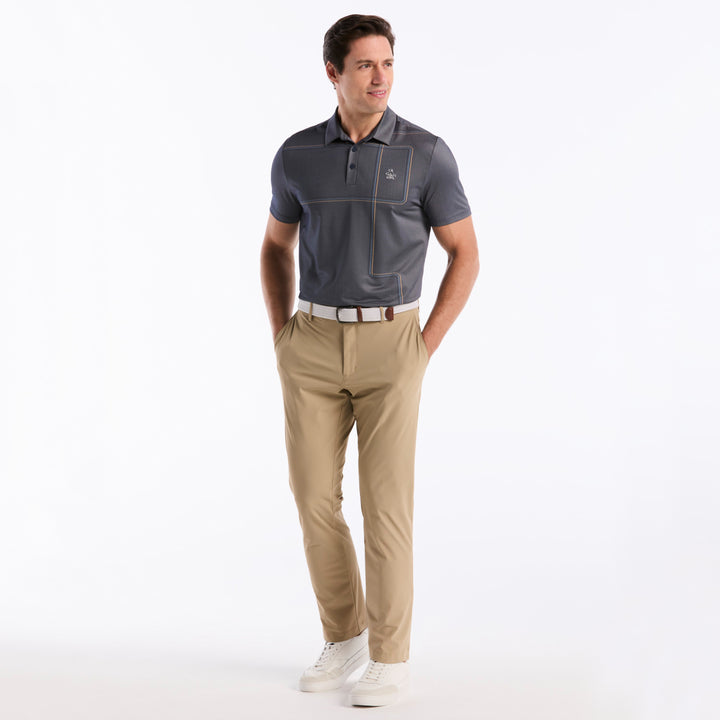 Polo De Golf Full Print Snow Tracks