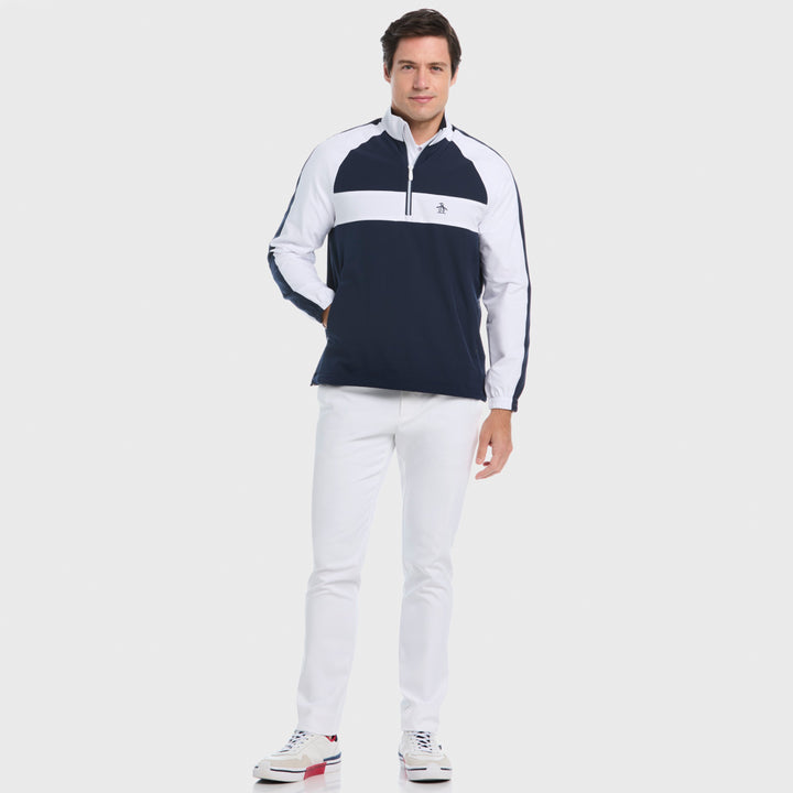 Chamarra Colorblock Con Cierre A 1/4