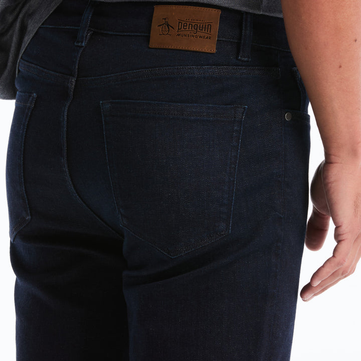 Jeans Denim Negro Con 5 Bolsillos