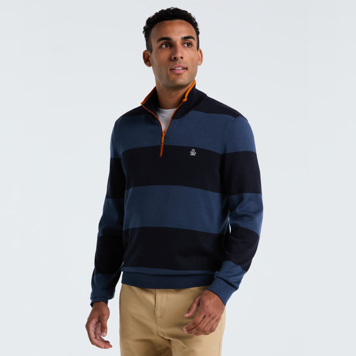 Sueter En Bloques De Color Con Cierre 1/4