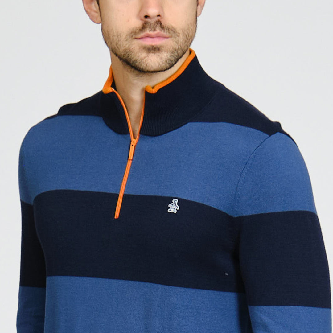 Sueter En Bloques De Color Con Cierre 1/4