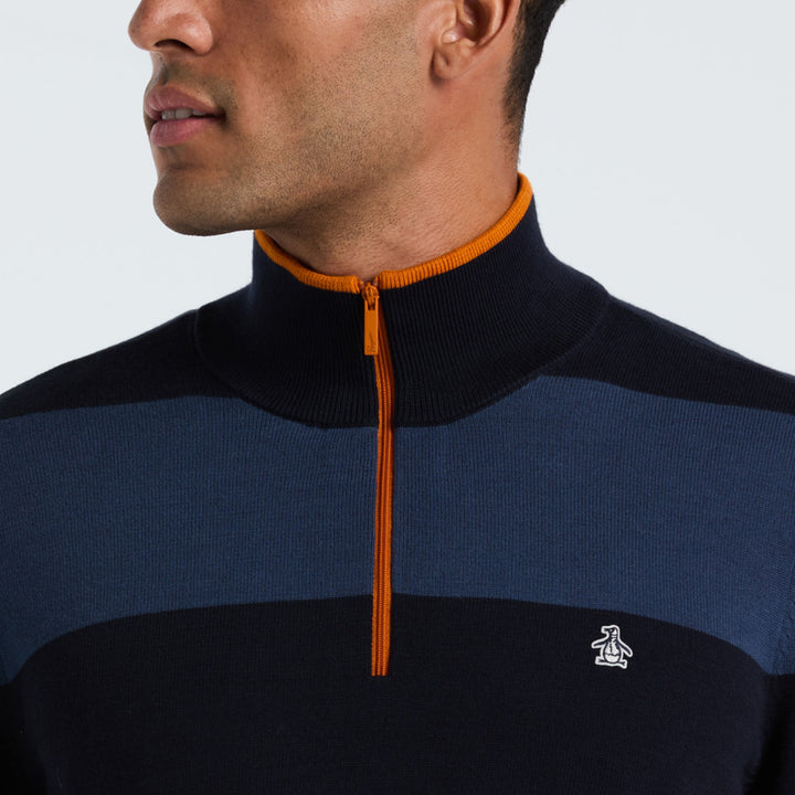 Sueter En Bloques De Color Con Cierre 1/4