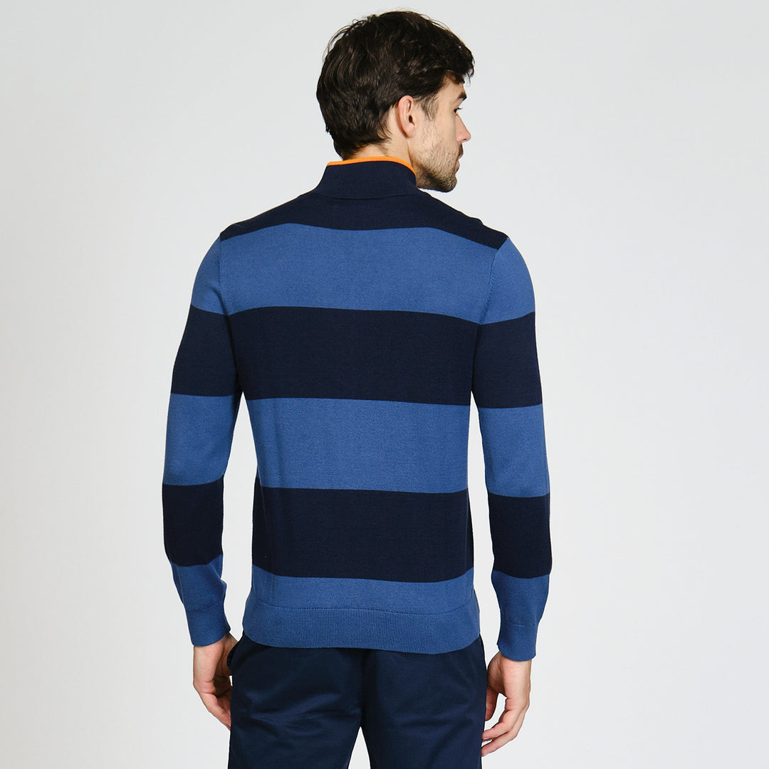 Sueter En Bloques De Color Con Cierre 1/4