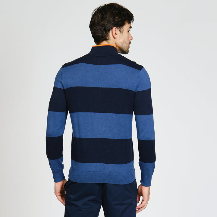 Sueter En Bloques De Color Con Cierre 1/4