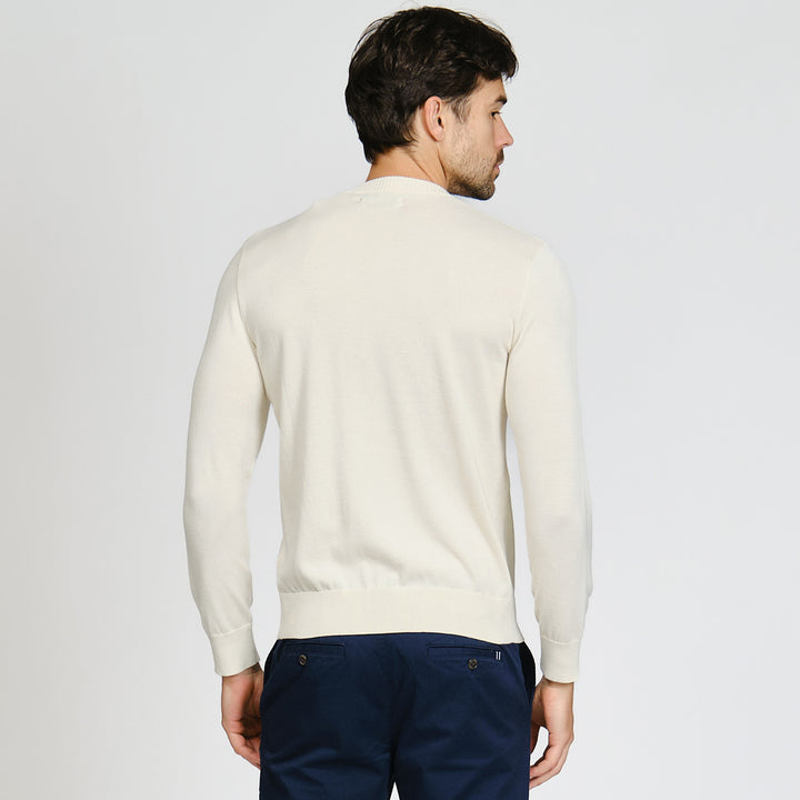 Sueter De Algodón Con Cuello Redondo
