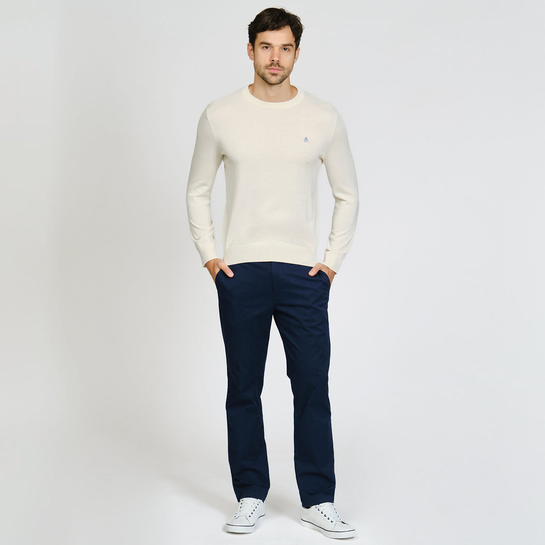 Sueter De Algodón Con Cuello Redondo
