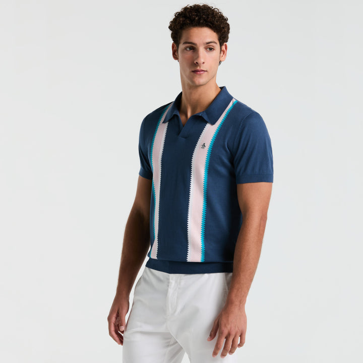 Polo De Algodón Con Franjas Verticales