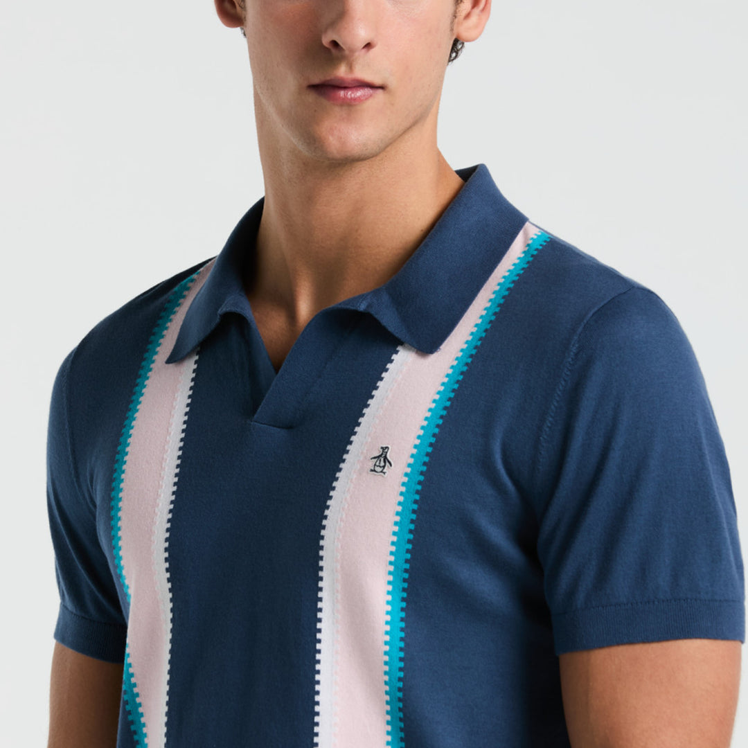 Polo De Algodón Con Franjas Verticales