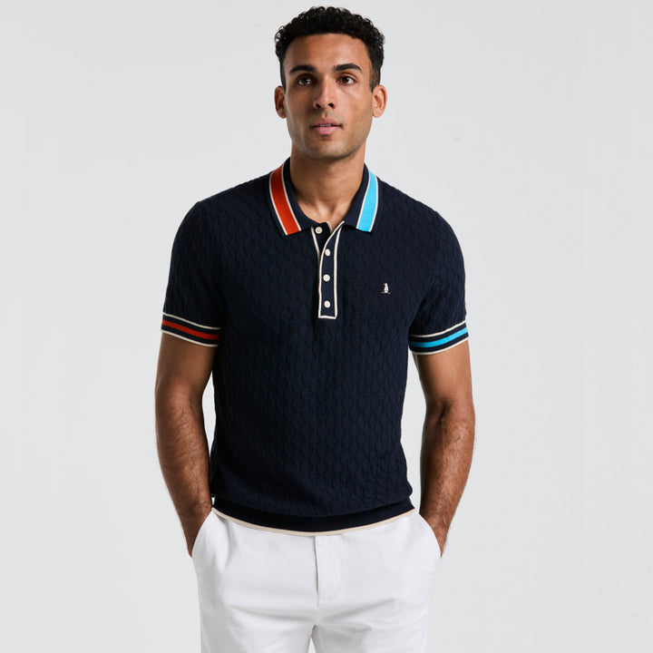 Polo De Punto De Algodón Con Canalé En Bloque