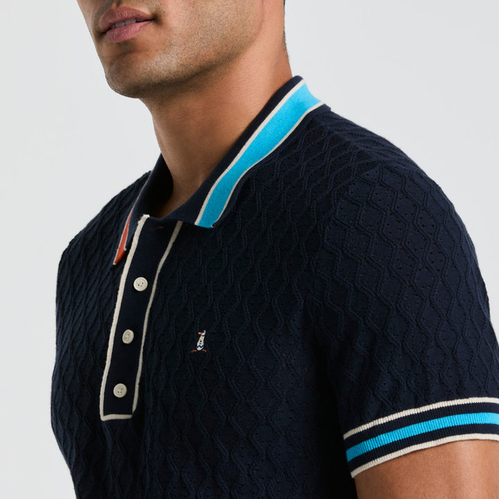 Polo De Punto De Algodón Con Canalé En Bloque