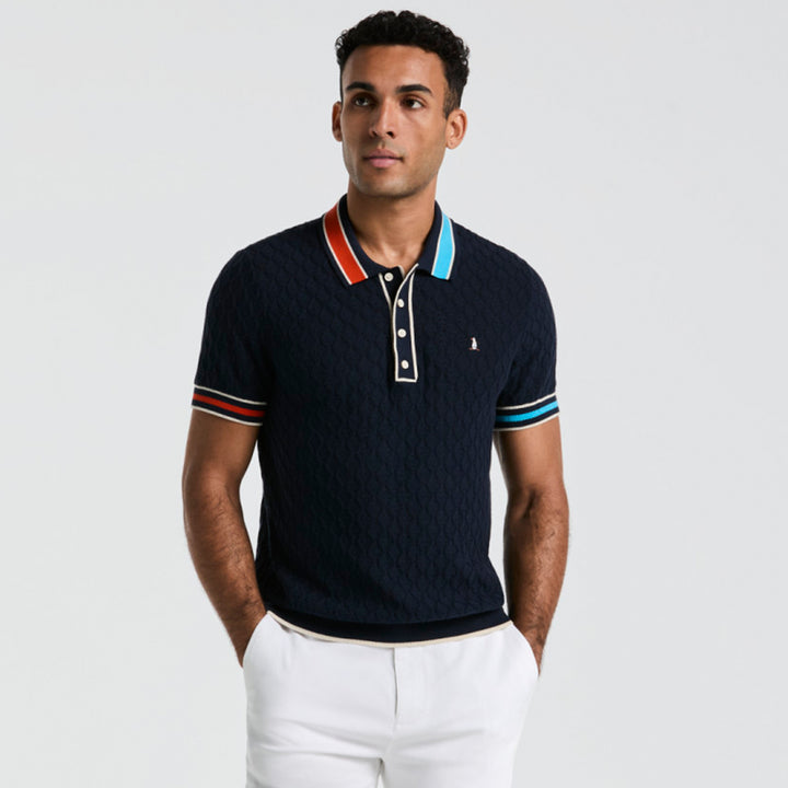 Polo De Punto De Algodón Con Canalé En Bloque