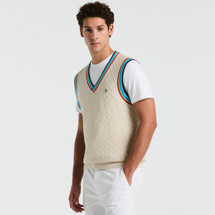 Chaleco De Algodón Con Detalle En Cuello Y Mangas