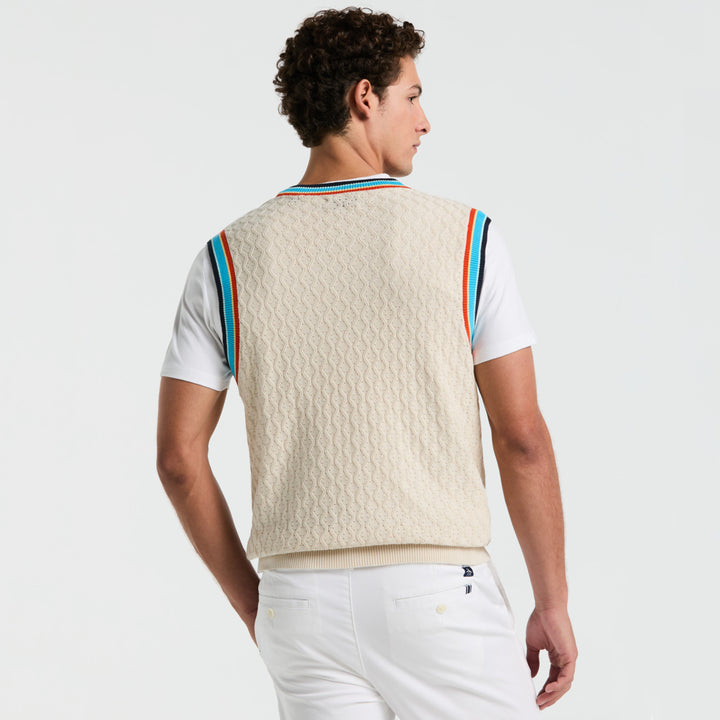 Chaleco De Algodón Con Detalle En Cuello Y Mangas