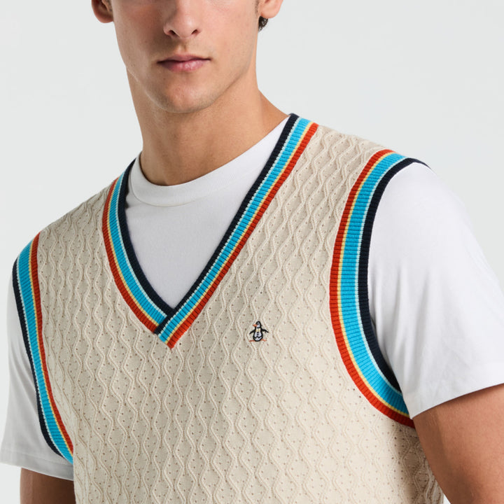 Chaleco De Algodón Con Detalle En Cuello Y Mangas