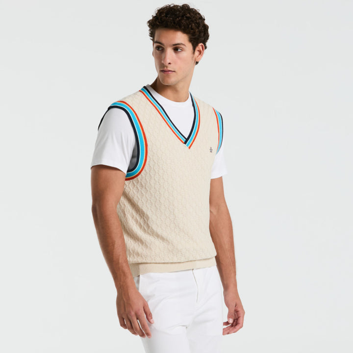 Chaleco De Algodón Con Detalle En Cuello Y Mangas