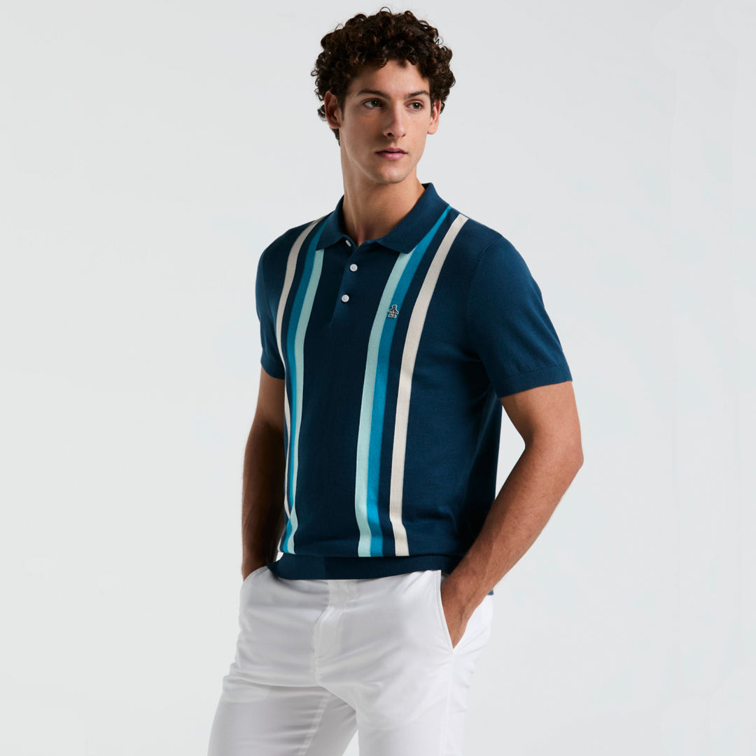 Polo De Algodón Con Linea Vertical - Original Penguin México