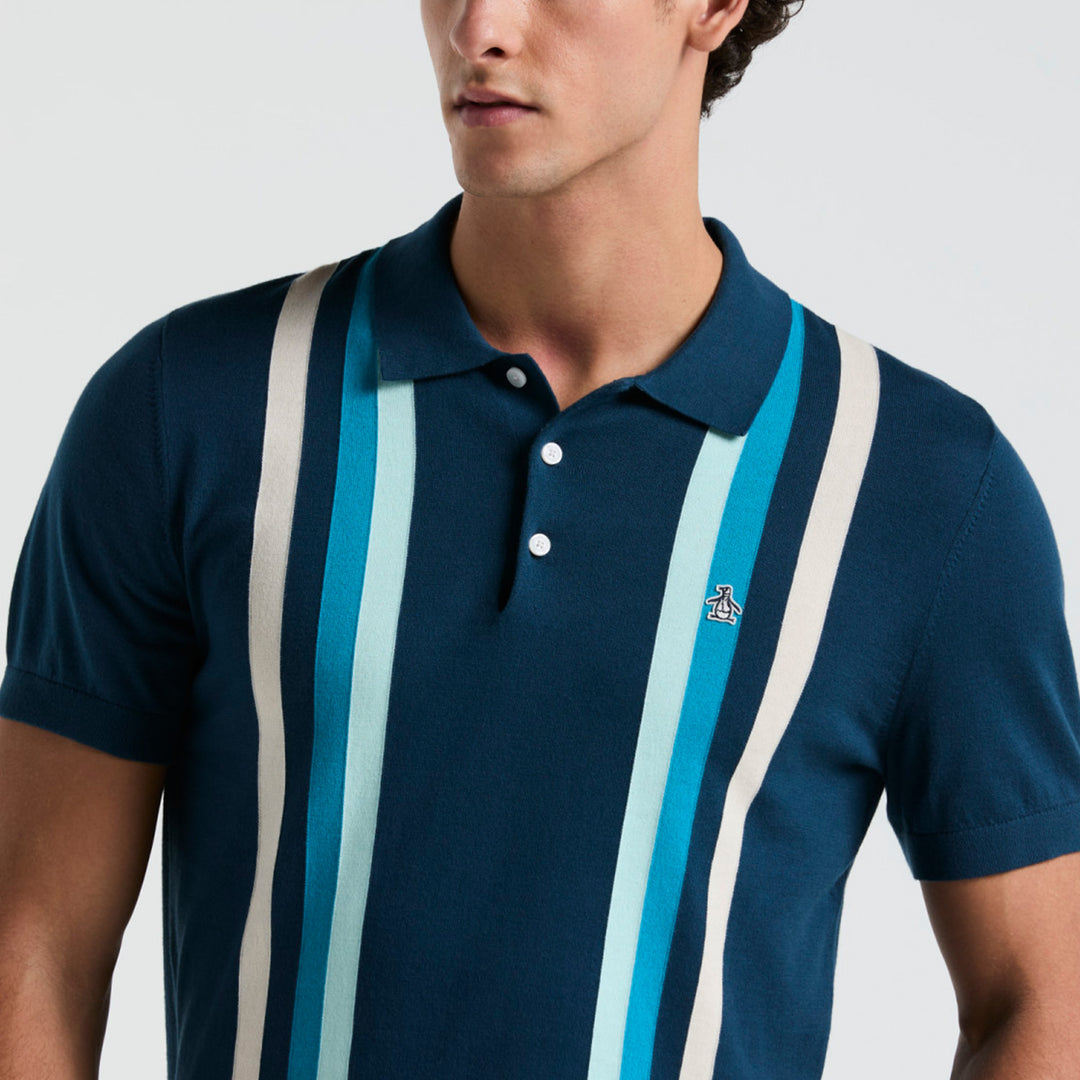 Polo De Algodón Con Linea Vertical - Original Penguin México