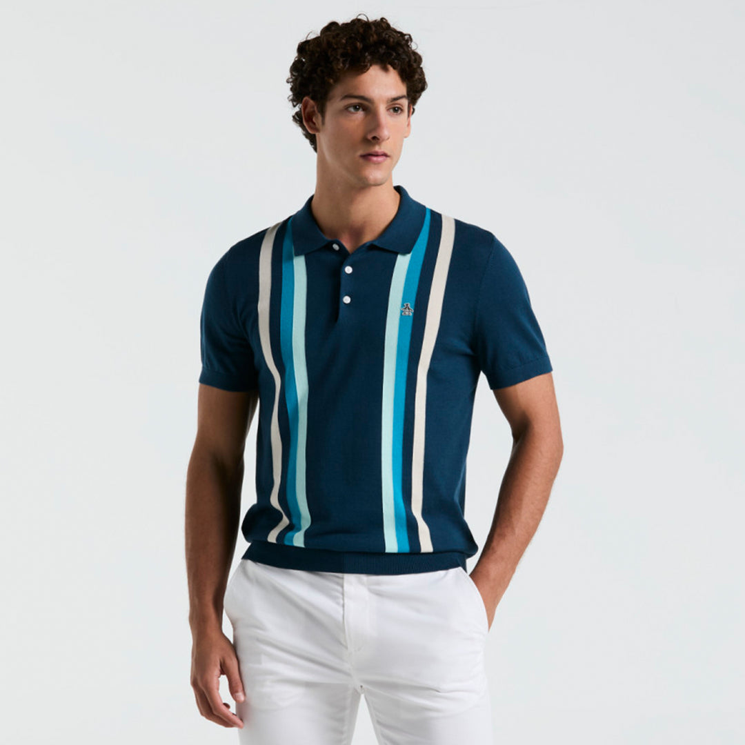 Polo De Algodón Con Linea Vertical - Original Penguin México