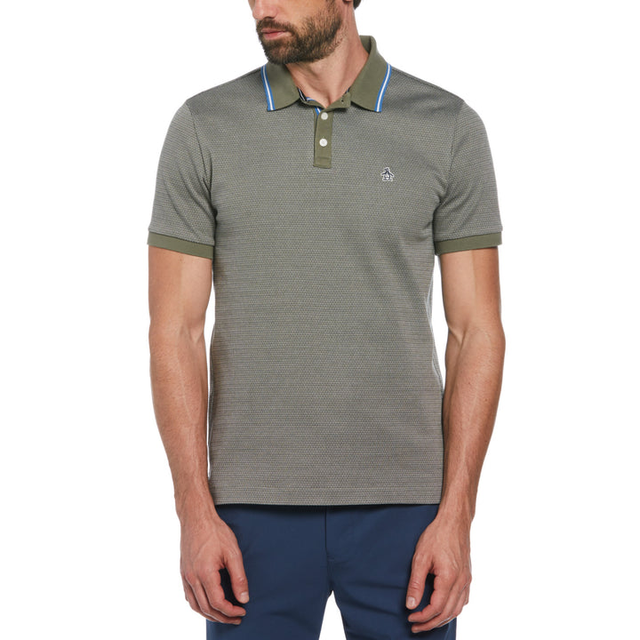 Polo Con Jacquard Con Detalle En Cuello