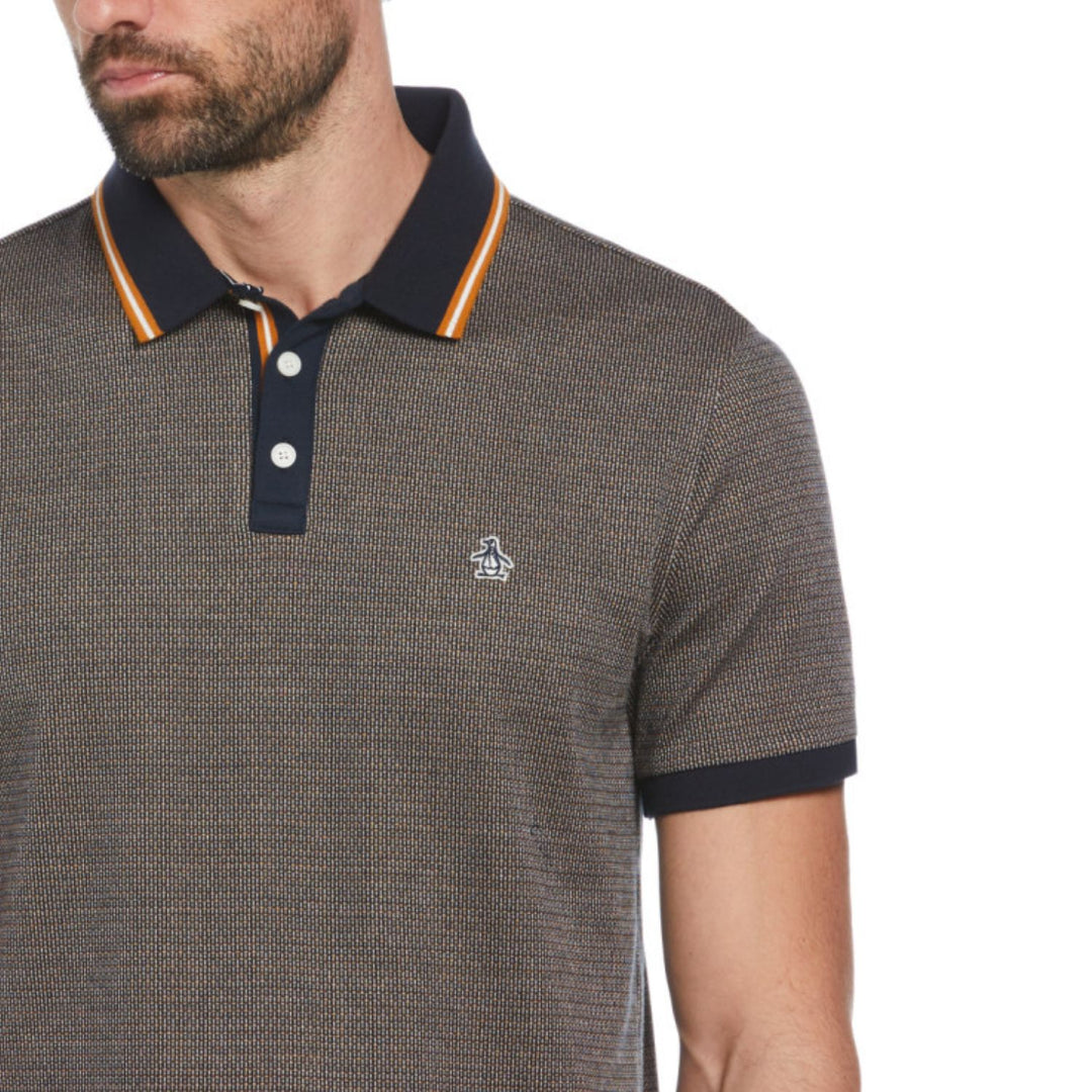 Polo Con Jacquard Con Detalle En Cuello