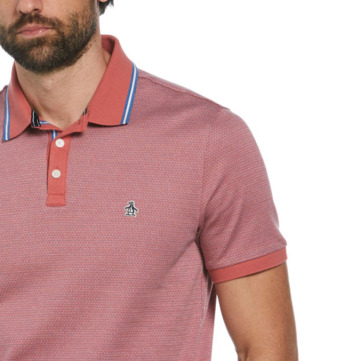 Polo Con Jacquard Con Detalle En Cuello