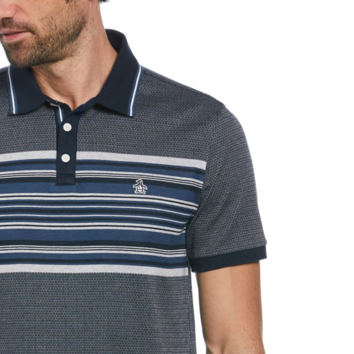 Polo Con Jacquard Y Franjas En Pecho