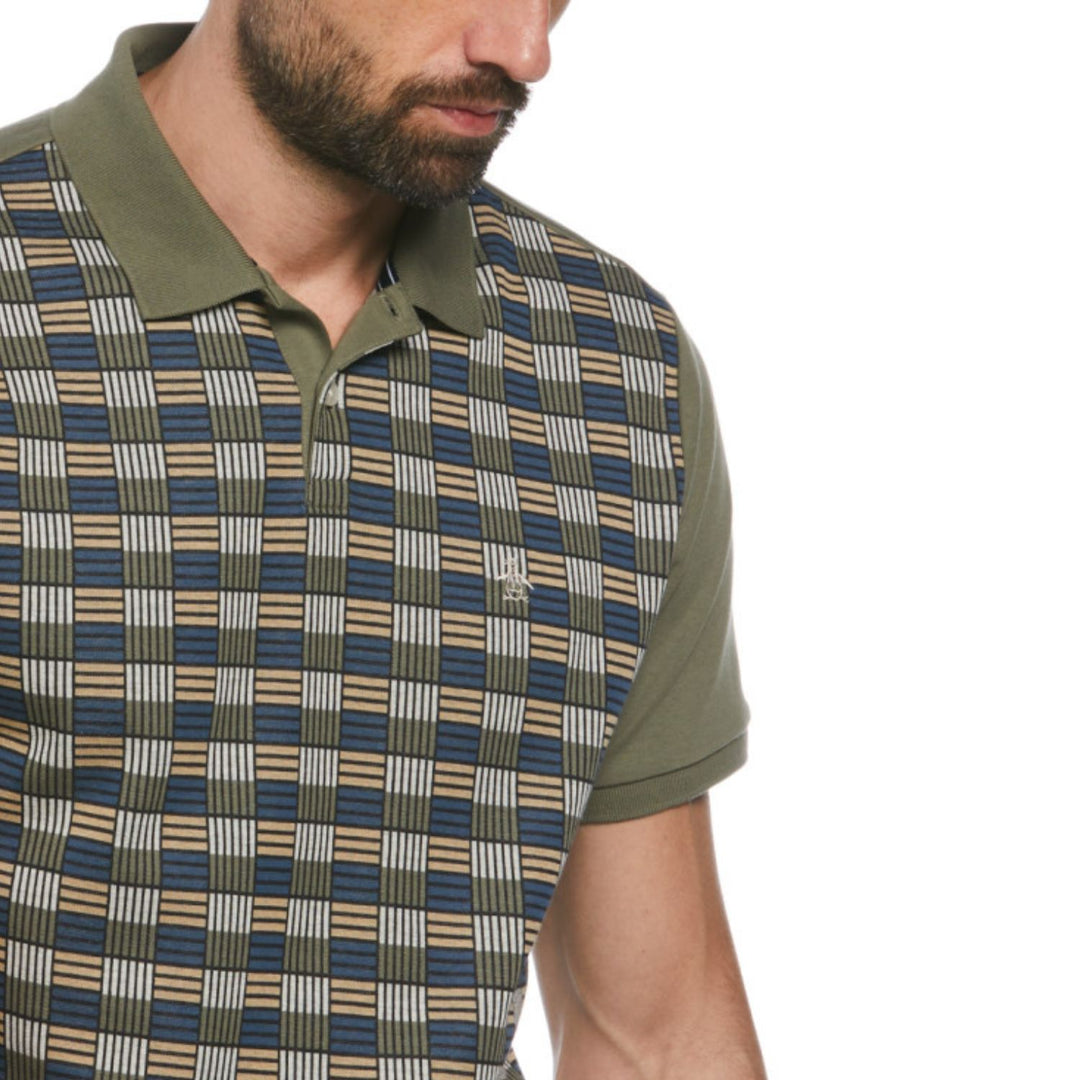 Polo Con Jacquard Frontal Geo