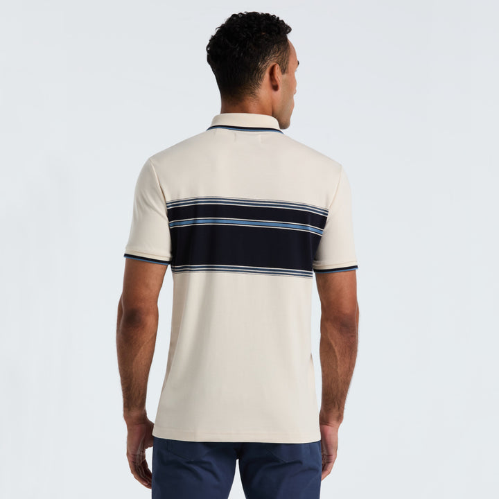 Polo De Algodón Con Franja En Pecho