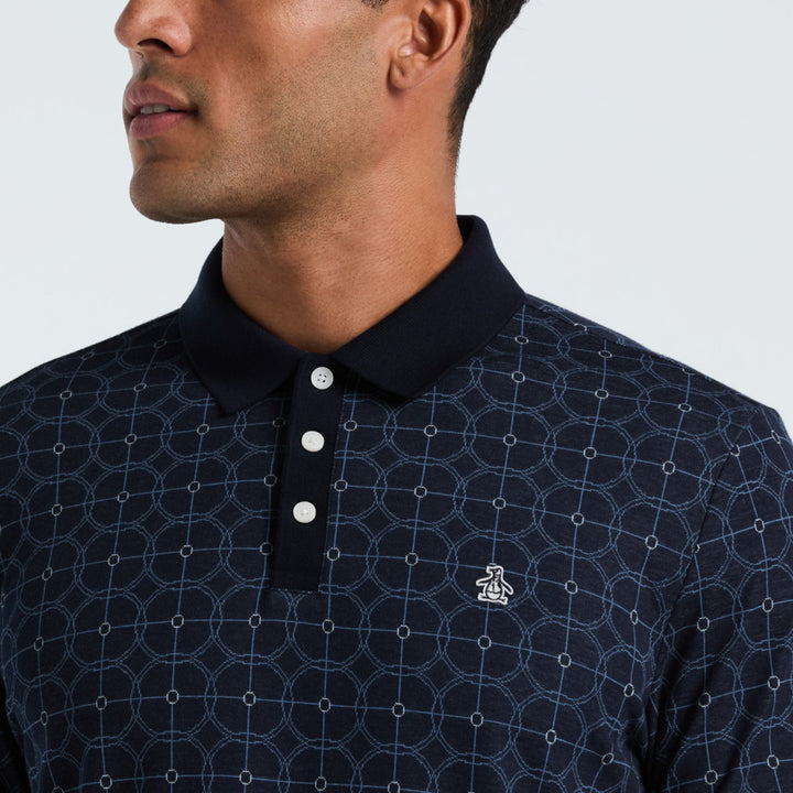 Polo De Doble Punto Con Jacquard En Circulos