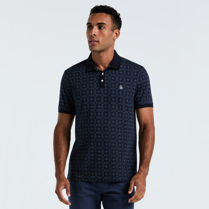 Polo De Doble Punto Con Jacquard En Circulos