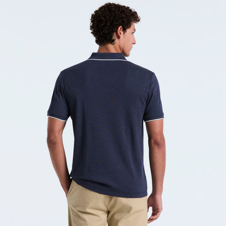 Polo De Algodón Orgánico Interlock Con Cierre 1/4