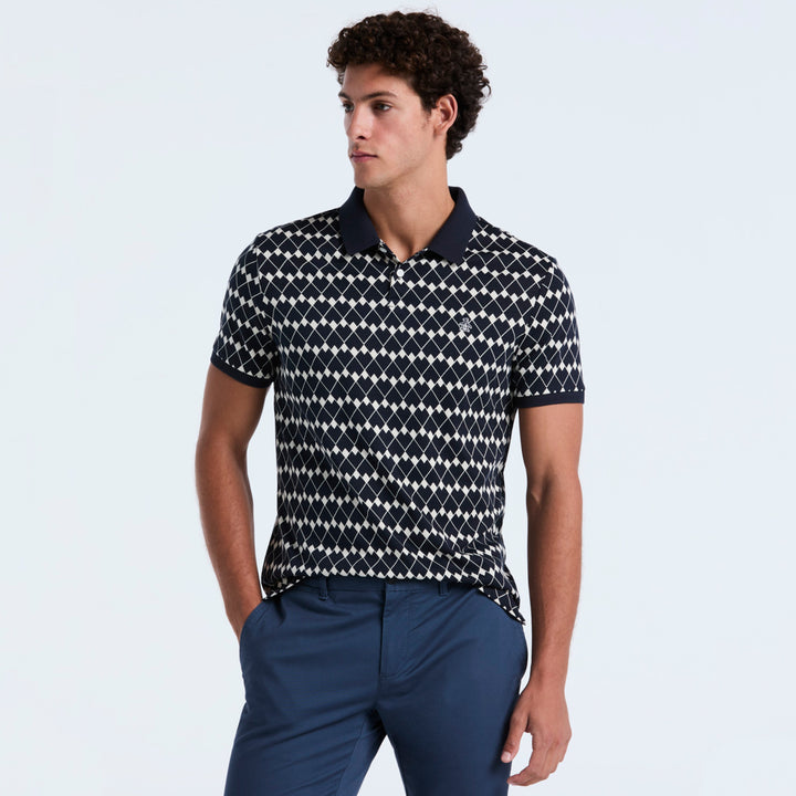 Polo De Algodón Orgánico Interlock Rombos