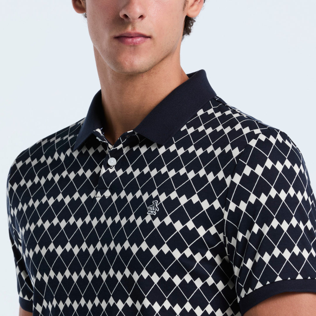 Polo De Algodón Orgánico Interlock Rombos