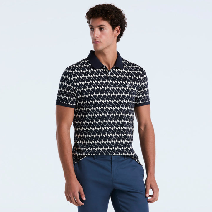 Polo De Algodón Orgánico Interlock Rombos