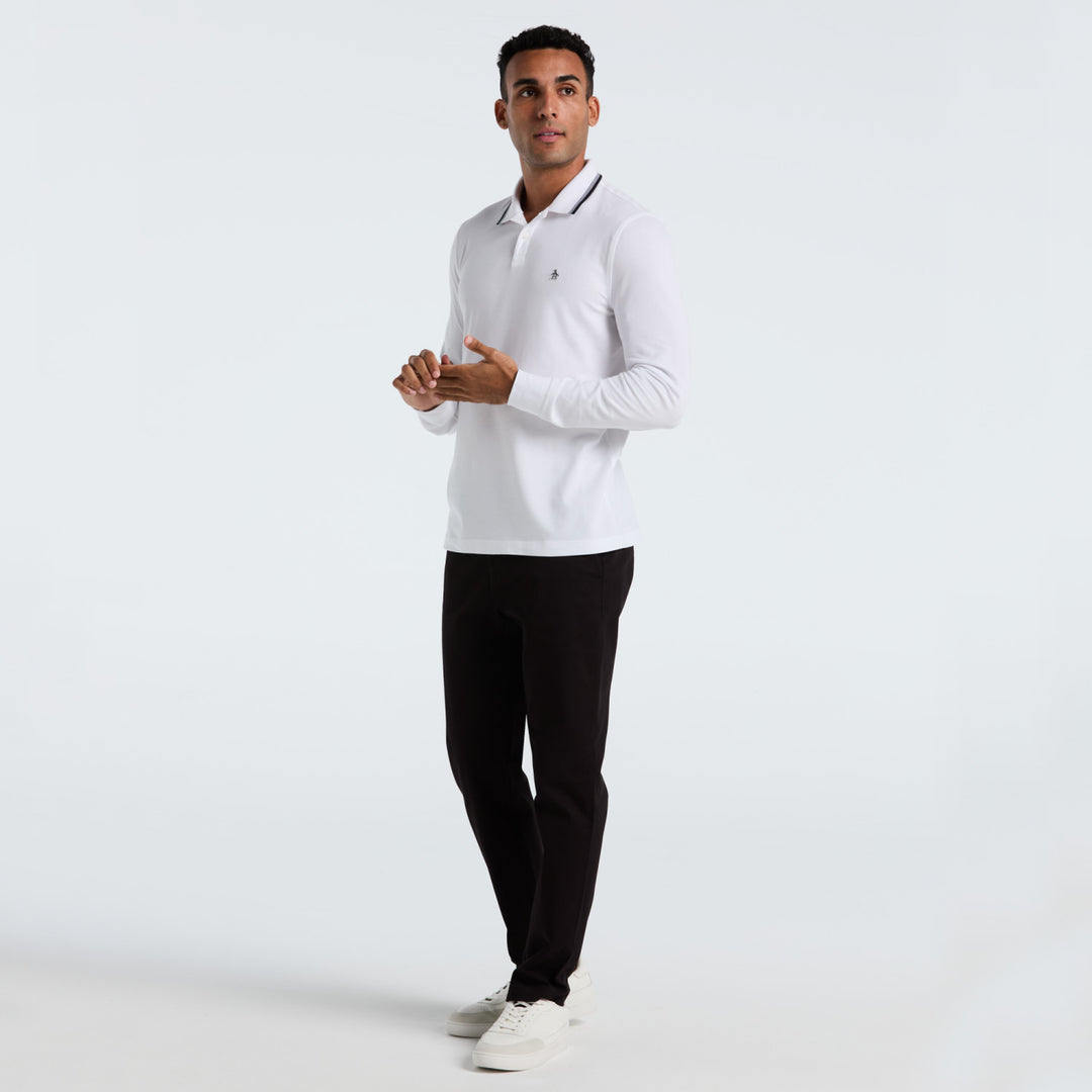 Polo De Manga Larga Tencel Pique