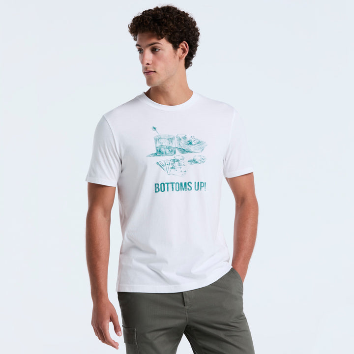 Playera De Algodón Con Estampado "Bottoms Up"