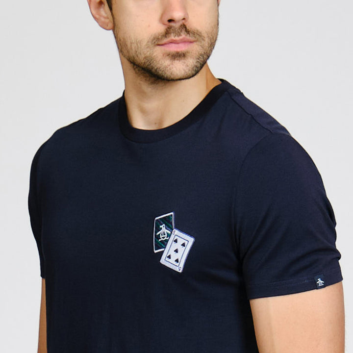 Playera De Algodón Con Estampado En Pecho