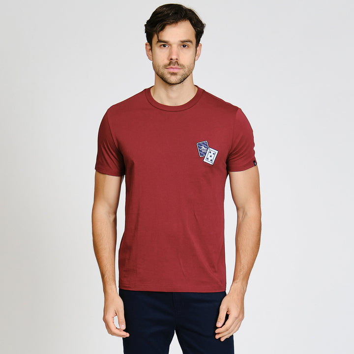 Playera De Algodón Con Estampado En Pecho