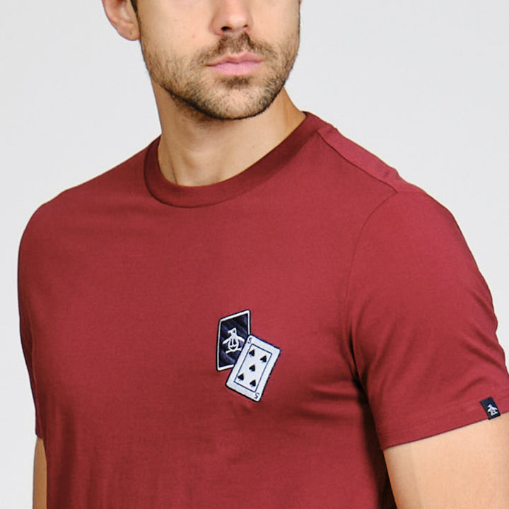 Playera De Algodón Con Estampado En Pecho