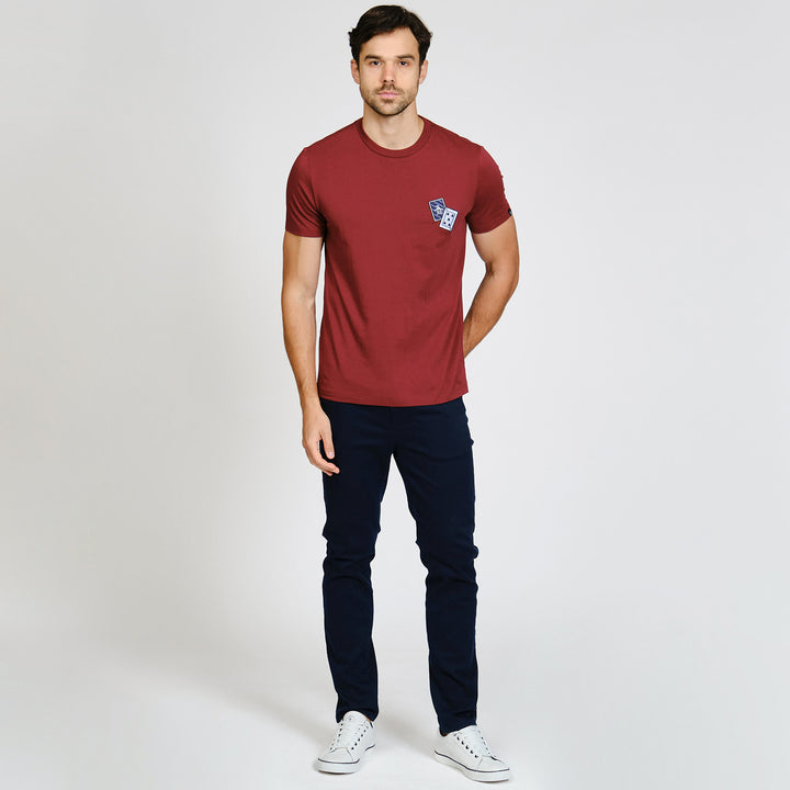 Playera De Algodón Con Estampado En Pecho