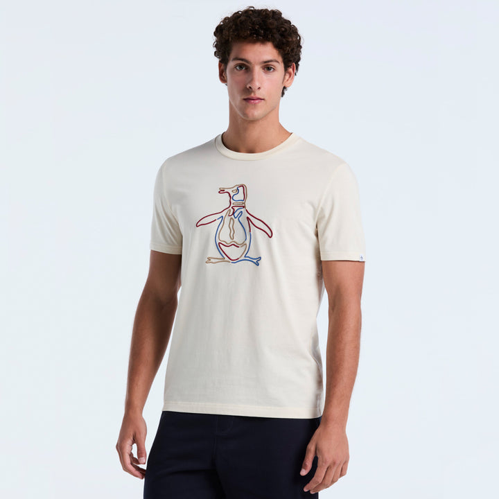 Playera De Algodón Con Estampado Outline