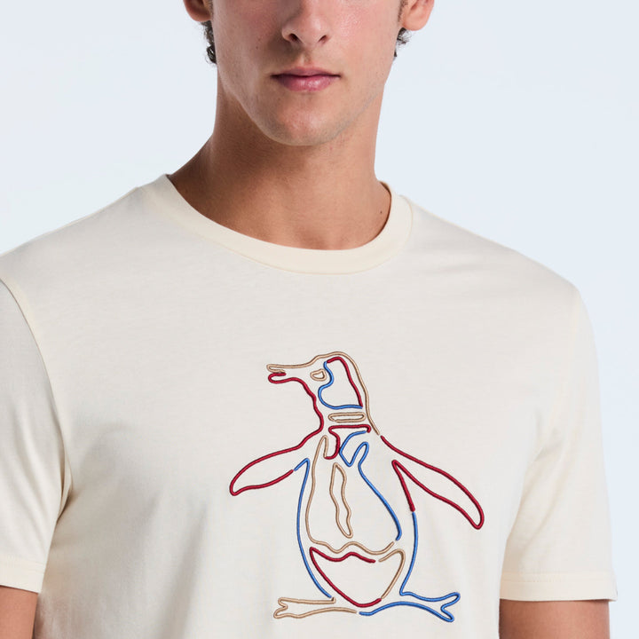 Playera De Algodón Con Estampado Outline