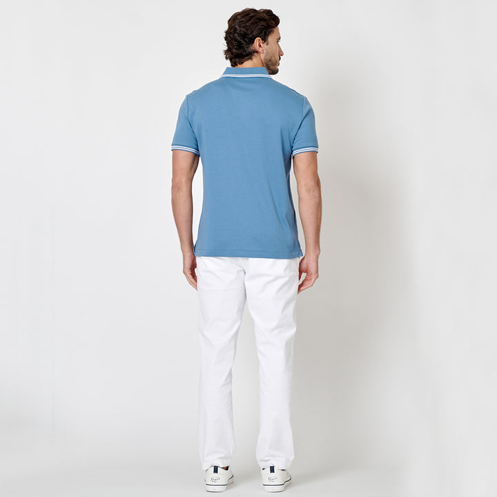 Polo De Algodón Orgánico Interlock Tipped Tv Pete